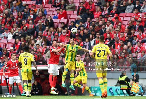 Tondela forward Tomane from Portugal with SL Benfica midfielder Andreas Samaris from Greece in action during the Primeira Liga match between SL...