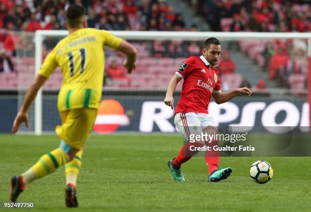 Benfica forward Andrija Zivkovic from Serbia in action during the Primeira Liga match between SL Benfica and CD Tondela at Estadio da Luz on April...
