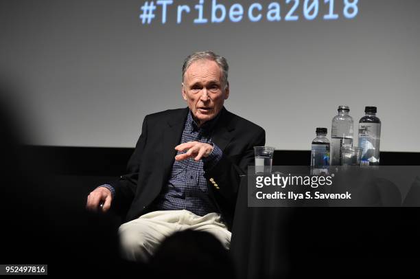 Dick Cavett attends Director's Series: Alexander Payne during 2018 Tribeca Film Festival at SVA Theater on April 28, 2018 in New York City.