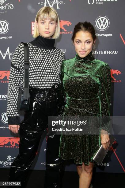 German actress Anna Julia Kapfelsperger and guest attend the New Faces Award Film at Spindler & Klatt on April 26, 2018 in Berlin, Germany.