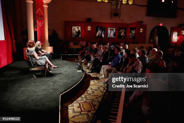 Filmstruck host Alicia Malone and Director Gillian Armstrong speak onstage at 'A Conversation with Gillian Armstrong' during day 3 of the 2018 TCM...