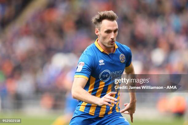 Alex Rodman of Shrewsbury Town during the Sky Bet League One match between Blackpool and Shrewsbury Town at Bloomfield Road on April 28, 2018 in...