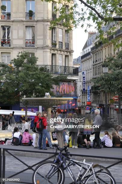 Pigalle square, 18 and 9 th district in Paris, Ile de France region, France.