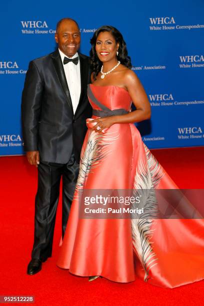 John Allen Newman and Omarosa Manigault-Newman attend the 2018 White House Correspondents' Dinner at Washington Hilton on April 28, 2018 in...