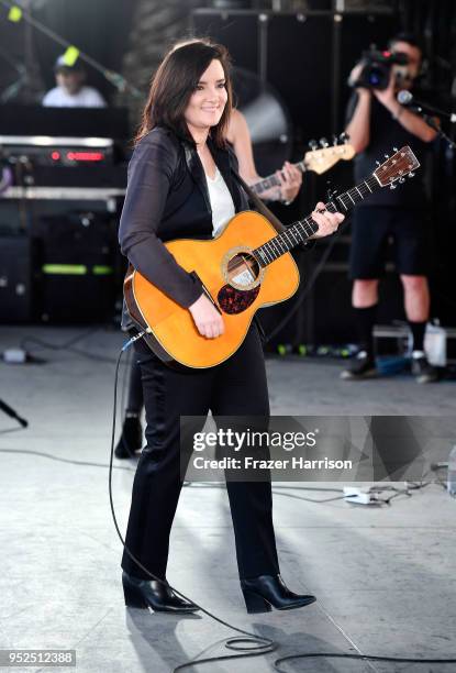 Brandy Clark performs onstage during 2018 Stagecoach California's Country Music Festival at the Empire Polo Field on April 28, 2018 in Indio,...