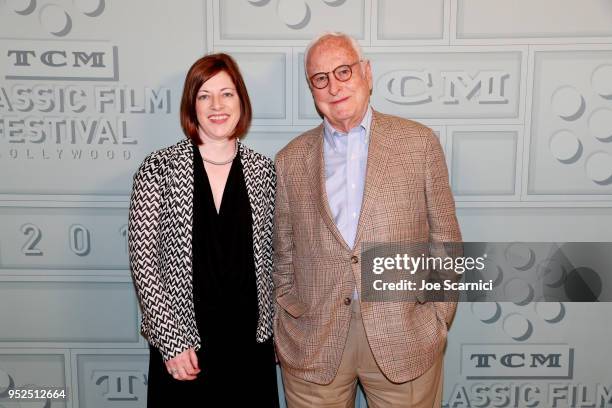 Brand Activation & Partnership Genevieve McGillicuddy and Diretor James Ivory attends the screening of 'Maurice' during day 3 of the 2018 TCM Classic...