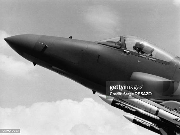 Avion ?BAe Hawk 200? au Salon international de l'aéronautique et de l'espace de Paris-Le Bourget, en 1987, France.