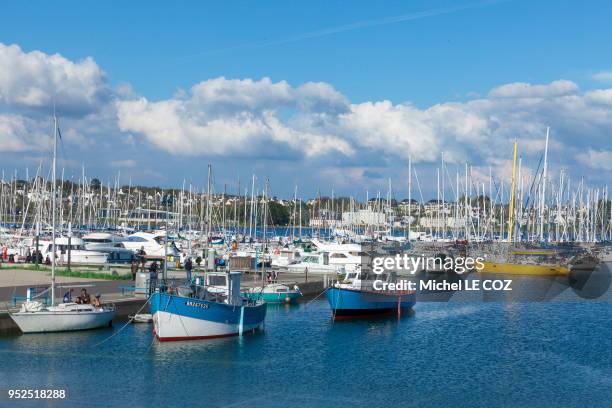 Port de plaisance, bateau de peche, Brest, Finistère, Bretagne.