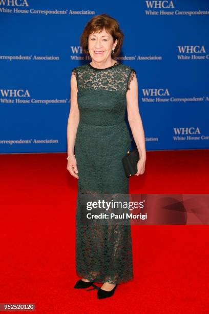 Senator Susan Collins attends the 2018 White House Correspondents' Dinner at Washington Hilton on April 28, 2018 in Washington, DC.