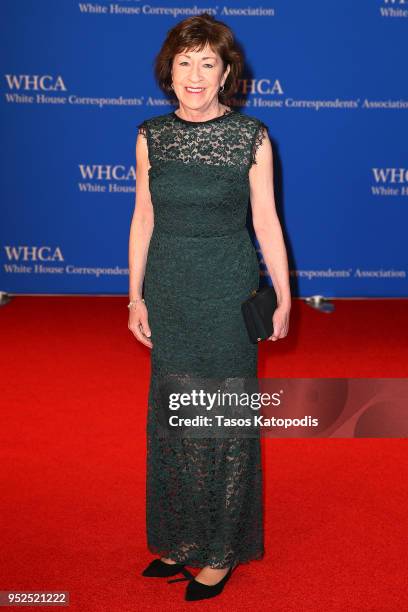 Senator Susan Collins attends the 2018 White House Correspondents' Dinner at Washington Hilton on April 28, 2018 in Washington, DC.