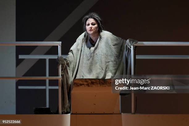 La soprano russe Elena Pankratova dans « Elektra » de Richard Strauss, une tragédie en un acte d'après le livret de Hugo von Hofmannsthal d?après...