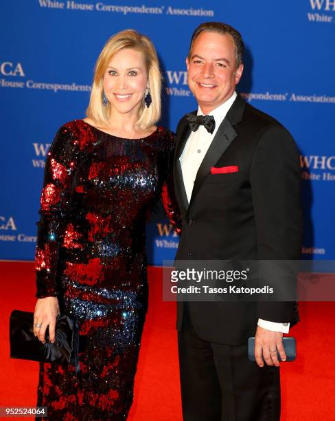 Sally Priebus and former White House chief of staff Reince Priebus attend the 2018 White House Correspondents' Dinner at Washington Hilton on April...