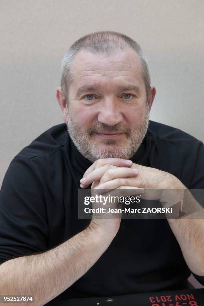 Gerard Brutus, ecrivain francais, lors de la 32eme foire du livre de Brive, a Brive la Gaillarde en France le 9 novembre 2013.
