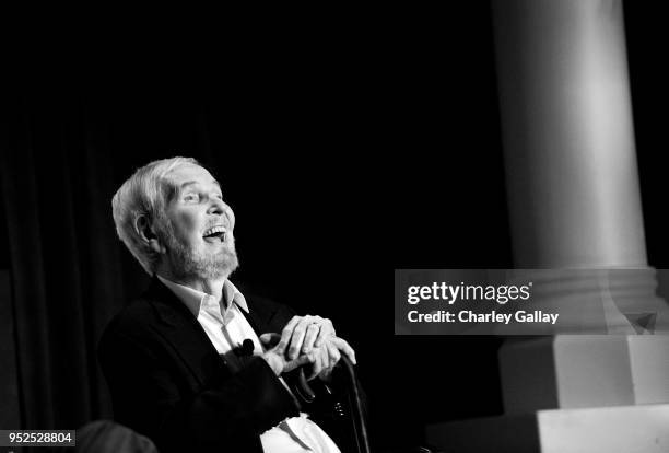 Screenwriter Robert Benton speaks at 'A Conversation with Robert Benton' during day 3 of the 2018 TCM Classic Film Festival on April 28, 2018 in...