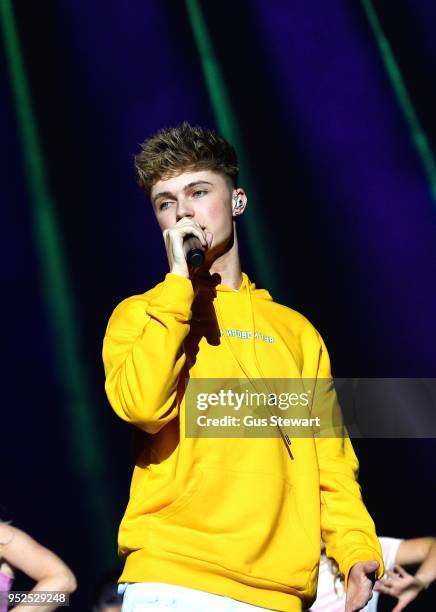 Performs live on stage at The O2 Arena on April 28, 2018 in London, England.