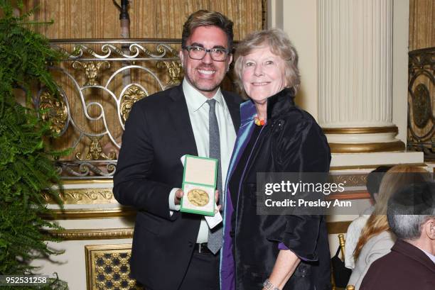 Jamie Bennett and Ann Gund attend Skowhegan Awards Dinner 2018 at The Plaza Hotel on April 24, 2018 in New York City. Jamie Bennett;Ann Gund