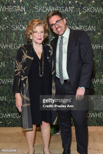 Agnes Gund and Jamie Bennett attend Skowhegan Awards Dinner 2018 at The Plaza Hotel on April 24, 2018 in New York City. Agnes Gund;Jamie Bennett