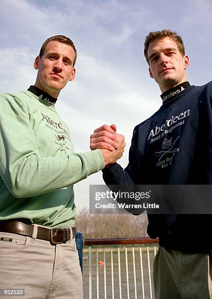 Presidents Kieran West of Cambridge and Dan Snow of Oxford during the Presidents Challange and Crew Announcement for the 147th Oxford & Cambridge...