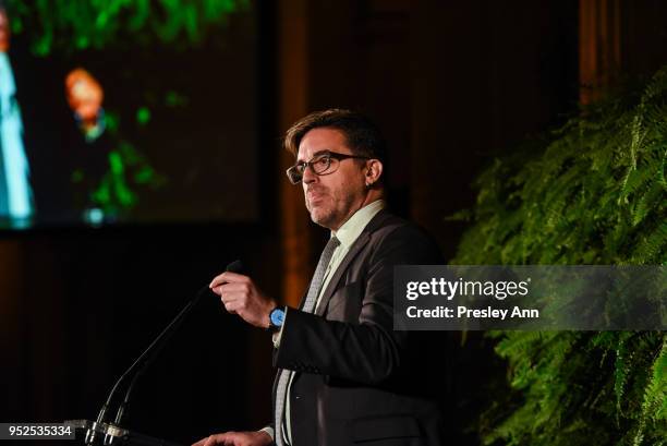 Jamie Bennett speaks at Skowhegan Awards Dinner 2018 at The Plaza Hotel on April 24, 2018 in New York City. Jamie Bennett