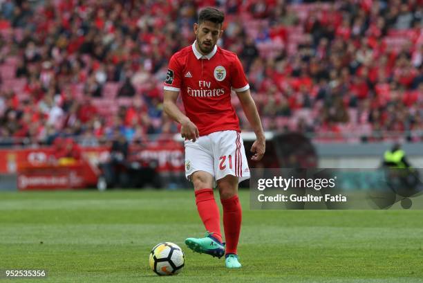 Benfica forward Pizzi from Portugal in action during the Primeira Liga match between SL Benfica and CD Tondela at Estadio da Luz on April 28, 2018 in...