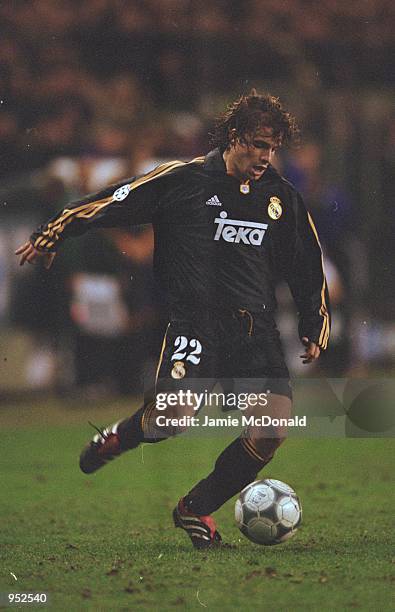 Alberto Rivera of Real Madrid gets a rare chance to shine during the UEFA Champions League Group D match against Anderlecht played at the Stade...