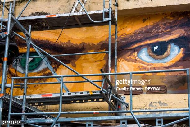 Plus de 3000 personnes se moblisent sur Facebook pour alerter les habitants de Lyon de la disparition probable d'une peinture murale 'Le regard de...