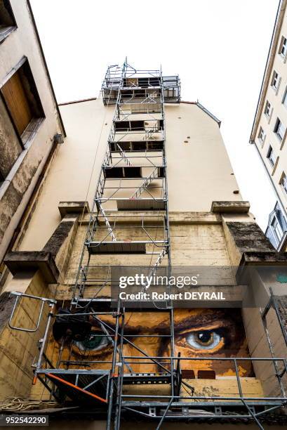 Plus de 3000 personnes se moblisent sur Facebook pour alerter les habitants de Lyon de la disparition probable d'une peinture murale 'Le regard de...