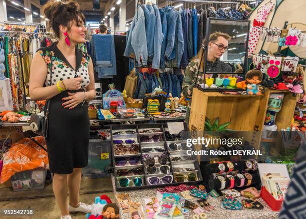 16ème ''Marché de la Mode Vintage'' évènement mode, design & accessoires des années 1950 aux années 1990 à Lyon, le 13 mars 2017, France.