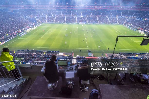 Le Parc OL le 9 janvier 2016, Décines, France. Avec 59 500 places, il répond aux éxigences de l'UEFA et peut postuler à l'organisation d'une finale...