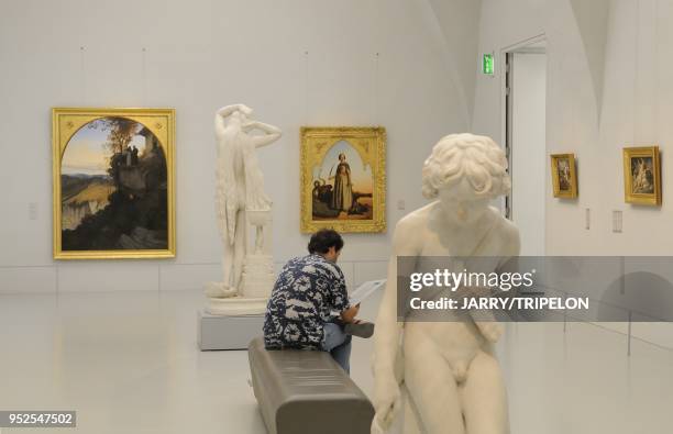 Room Ingres, sculptures by Jean Francois Legendre Heral in 1841, Fabre Museum, Montpellier, Herault department, Languedoc Roussillon region, France.