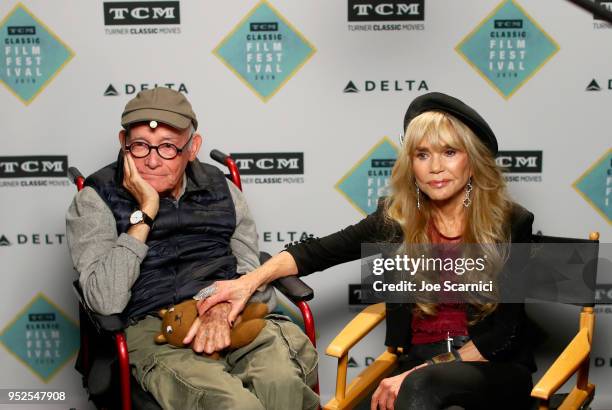 Screenwriter Buck Henry and Actor Dyan Cannon attend the screening of 'Heaven Can Wait' during day 3 of the 2018 TCM Classic Film Festival on April...