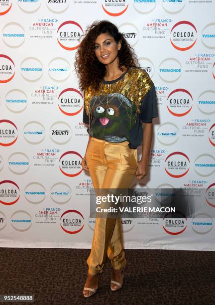 Comedian Nawell Madani poses during the Colcoa French Film Festival Day 6 at the Directors Guild of America, on April 28 West Hollywood, California.