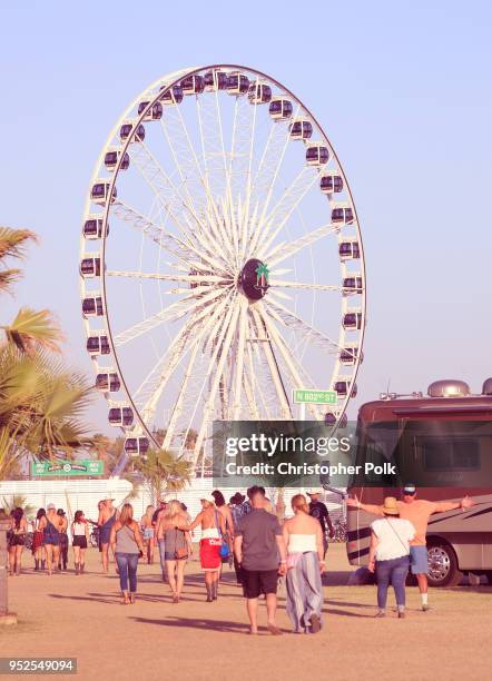 Festivalgoers during day 2 of 2018 Stagecoach California's Country Music Festival at the Empire Polo Field on April 28, 2018 in Indio, California.