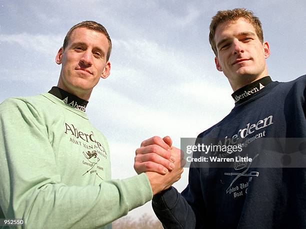 Presidents Kieran West of Cambridge and Dan Snow of Oxford during the Presidents Challange and Crew Announcement for the 147th Oxford & Cambridge...