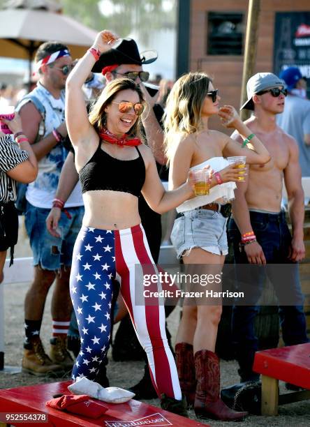 Festivalgoers during day 2 of 2018 Stagecoach California's Country Music Festival at the Empire Polo Field on April 28, 2018 in Indio, California.