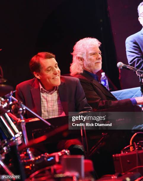 Host/Rolling Stones Keyboardist Chuck Leavell joins The Wall Street Journal Six Stars' Mike Siconolfy Senior Editor on stage during Mother Nature...