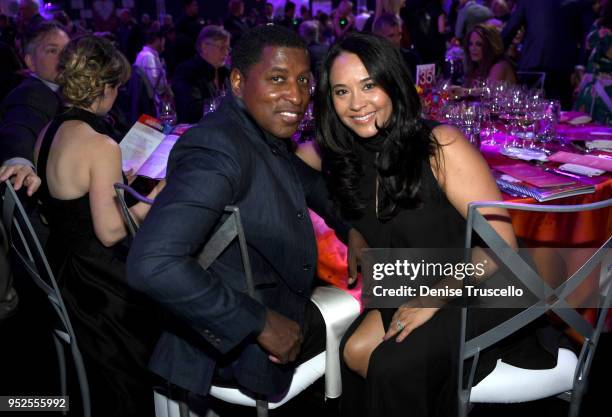 Kenneth "Babyface" Edmonds and Nicole Pantenburg attend the 22nd annual Keep Memory Alive 'Power of Love Gala' benefit for the Cleveland Clinic Lou...