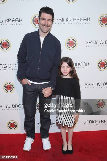 Max Greenfield and Lilly Greenfield attend City Year Los Angeles' Spring Break: Destination Education at Sony Studios on April 28, 2018 in Los...