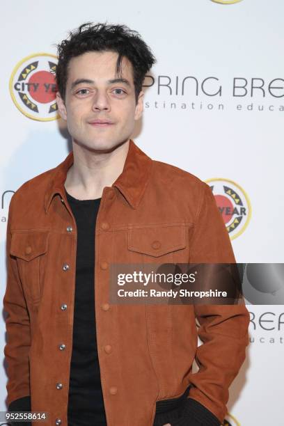 Rami Malek attends City Year Los Angeles' Spring Break: Destination Education at Sony Studios on April 28, 2018 in Los Angeles, California.