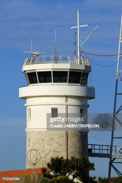 Semaphore of Chassiron, Oleron island, Charente-Maritime department, Poitou-Charentes region, France.