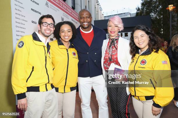 Terry Crews and Rebecca King-Crews with City Year AmeriCorps members attend City Year Los Angeles' Spring Break: Destination Education at Sony...