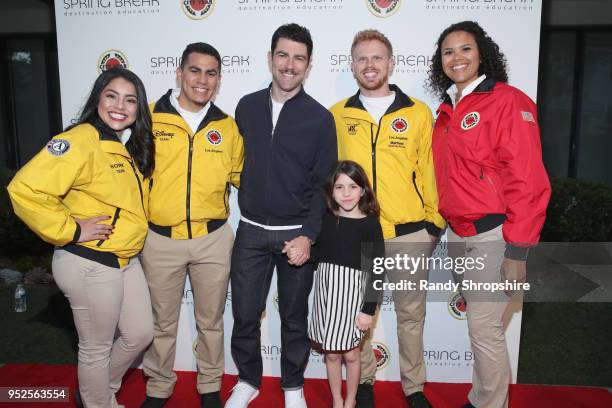 Max Greenfield and Lilly Greenfield and City Year AmeriCorps members attend City Year Los Angeles' Spring Break: Destination Education at Sony...