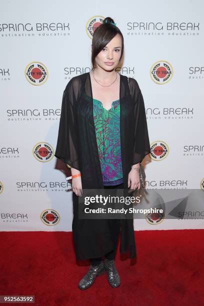 Ashley Rickards attends City Year Los Angeles' Spring Break: Destination Education at Sony Studios on April 28, 2018 in Los Angeles, California.