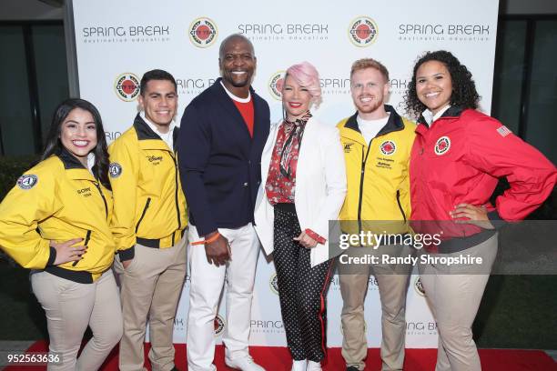 Terry Crews and Rebecca King-Crews and City Year AmeriCorps members attend City Year Los Angeles' Spring Break: Destination Education at Sony Studios...