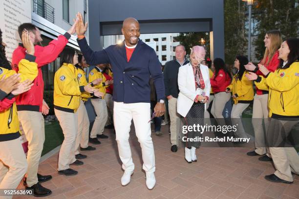 Terry Crews and Rebecca King-Crews attend City Year Los Angeles' Spring Break: Destination Education at Sony Studios on April 28, 2018 in Los...