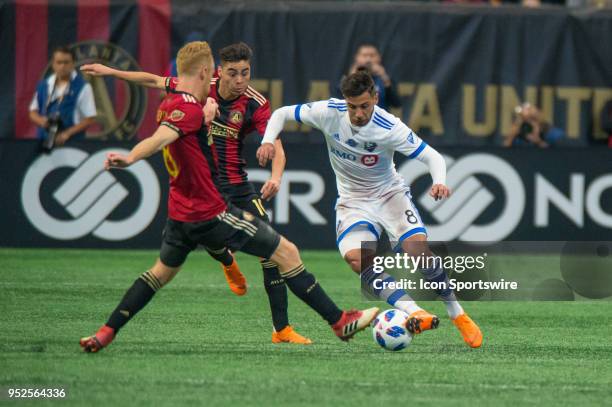 Saphir Taider of Montreal Impact during an MLS regular season game between the Montreal Impact and Atlanta United at Mercedes-Benz Stadium in...
