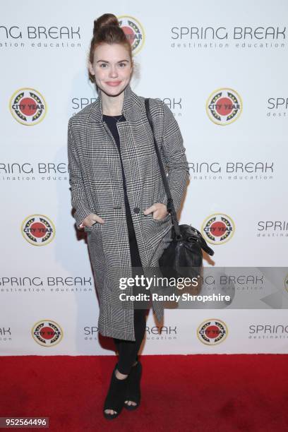 Holland Roden attends City Year Los Angeles' Spring Break: Destination Education at Sony Studios on April 28, 2018 in Los Angeles, California.