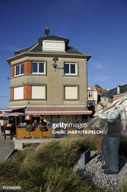 Cayeux-sur-Mer, village of Baie de Somme and Cote d'Opale area, Somme department, Picardie region, France.