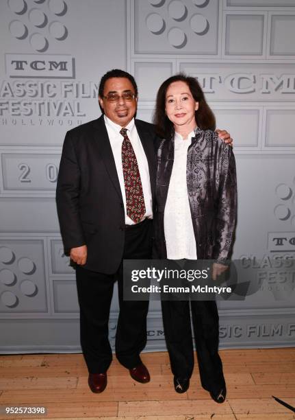 Writer Donald Bogle and Actor Nancy Kwan attend the screening of 'The World of Suzie Wong' during day 3 of the 2018 TCM Classic Film Festival on...