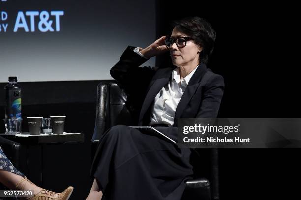 Journalist Ann Curry moderates panel at the screening of "The Fourth Estate" - 2018 Tribeca Film Festival at BMCC Tribeca PAC on April 28, 2018 in...